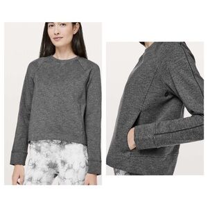 Lululemon On Track Crew Heathered Gray Sweatshirt